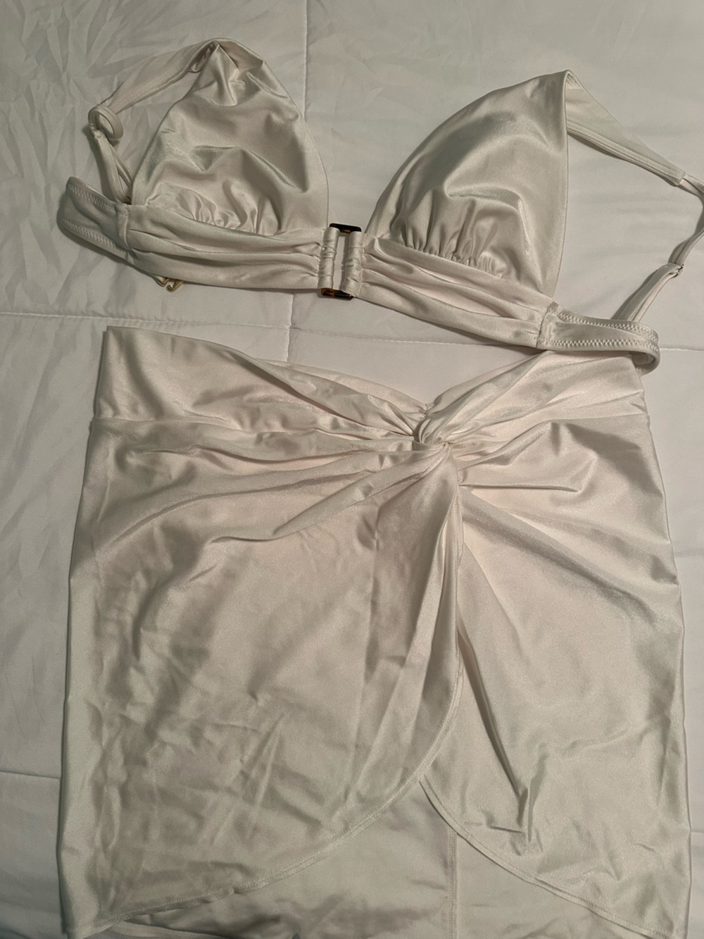 Shade & Shore Ivory Two-Piece Swim Set